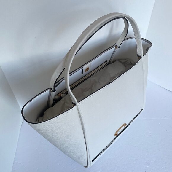 Kate Spade Gramercy Extra Large White Tote Pebbled Roomy Soft Shoulder Bag - Picture 4 of 11